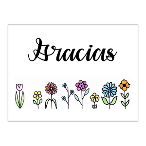 Gracias, Flowers (Set of 8)